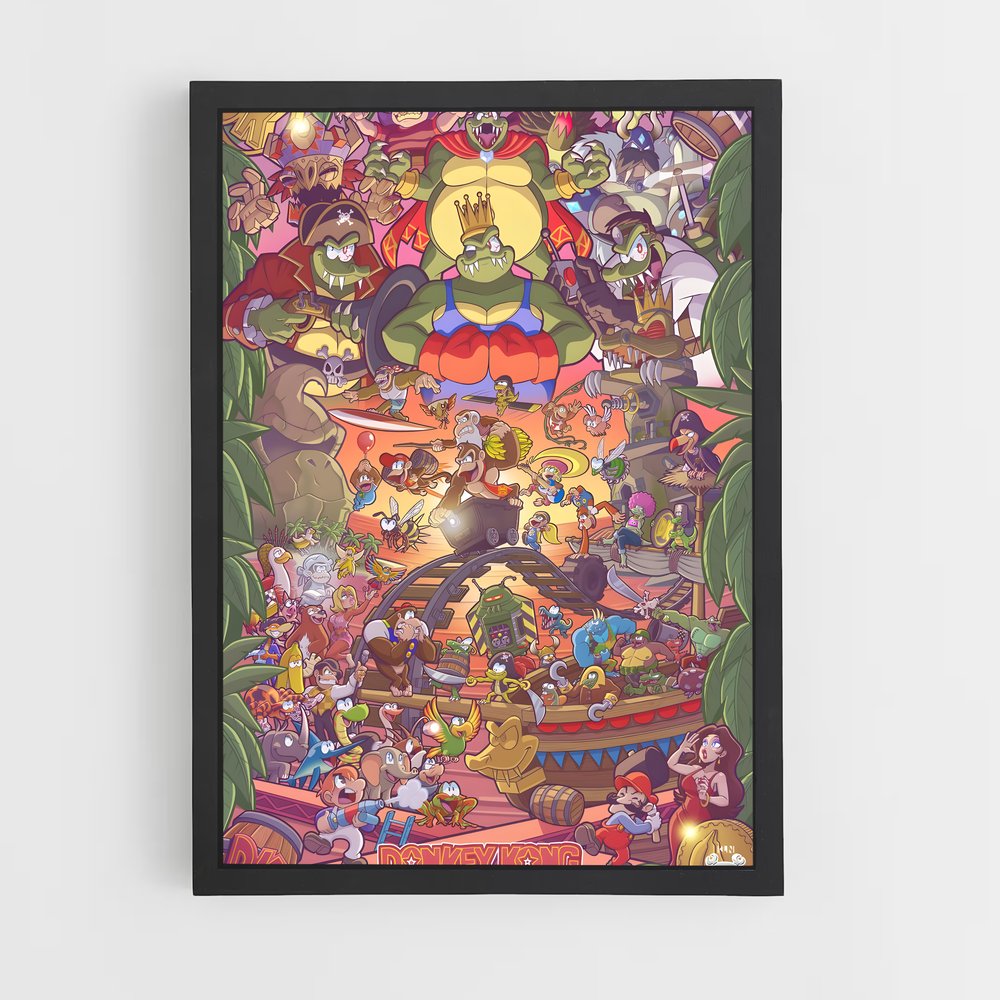 Poster Diddy Kong Adventure – affiche Mario (vue 2)